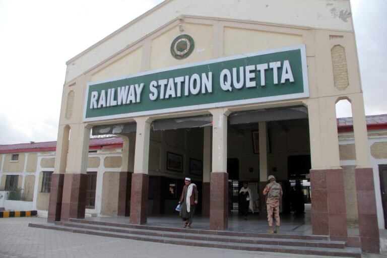 Photo: Pakistani security officials La Patrol of the Quetta Railway Station after security measures were increased after an alleged militant attack on a passenger train in Sibi, in Quetta, Pakistan, March 11, 2025.